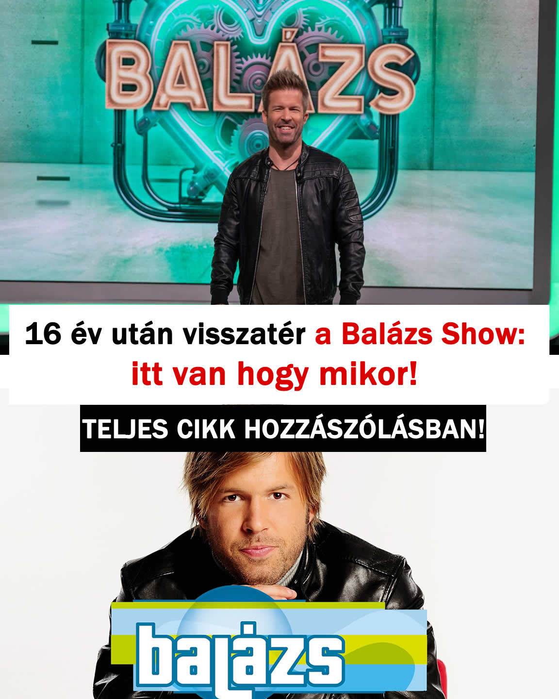 16 év után visszatér a Balázs Show: itt van hogy mikor!